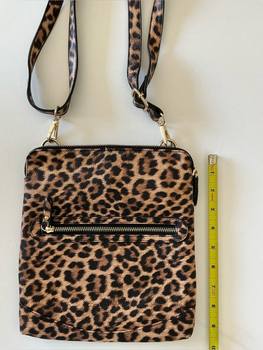 Litt Crossbody by PurseN Leopard Print Bag Lighted Interior RFID Travel Purse - Picture 15 of 16